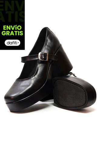 Zapatos Tacón Cuero Mafalda Negro Ocai Ginebra 001 Ocai