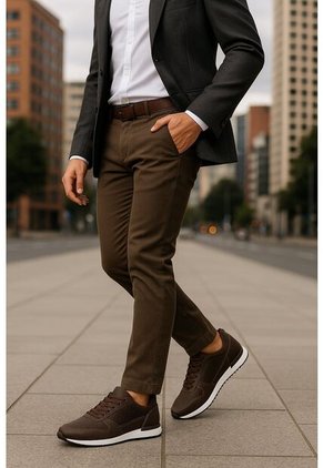 Tenis Cuero Hombre Café Ocai Iván 002