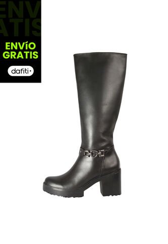Botas Cuero Mujer Negro Ocai Mila 001 Ocai