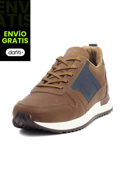 Tenis Cuero Hombre Café Ocai Ivan 001