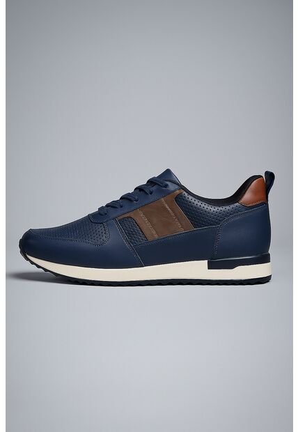 Tenis Cuero Para Hombre Azul Con Diseño Sofisticado Harrow
