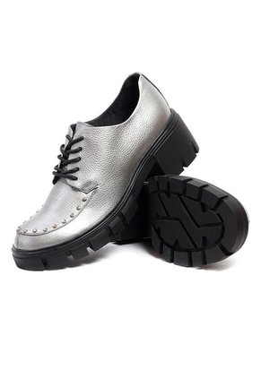 Mocasín Oxford Cuero Plata Ocai Georgia