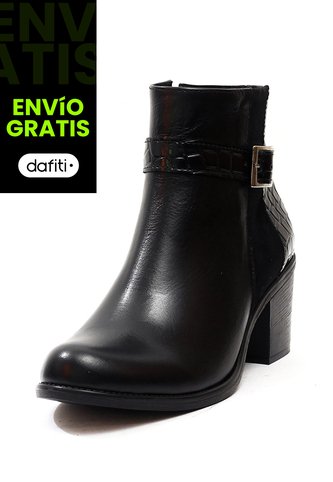 Botín Cuero Mujer Negro Ocai Danna 001 Ocai