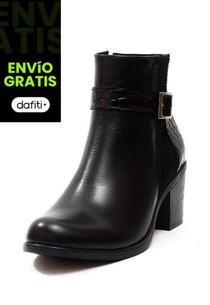 Botín Cuero Mujer Negro Ocai Danna 001
