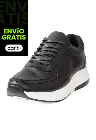 Tenis Cuero Premium Urbanos Hombre Negro Total Ocai T205 Ocai