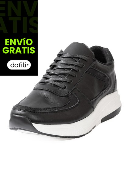 Tenis Cuero Premium Urbanos Hombre Negro Total Ocai T205