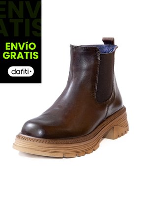 Botas Chelsea Cuero Premium Hombre Café Chocolate Ocai B201