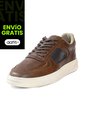 Tenis Cuero Premium Urbanos Hombre Café Camel Ocai T202 de Ocai