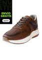 Tenis Cuero Premium Runner Hombre Café Habano Ocai T203 de Ocai