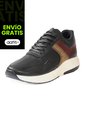 Tenis Cuero Premium Runner Hombre Negro Multicolor Ocai T204 de Ocai