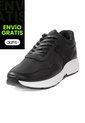Tenis Cuero Premium Chunky Hombre Negro Grafito Ocai T207 de Ocai