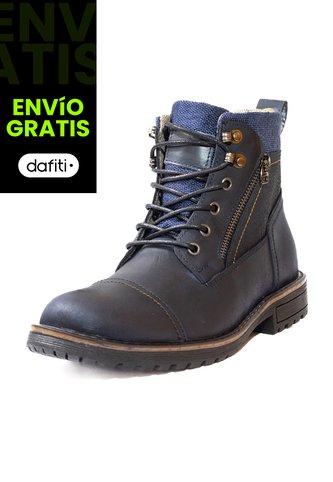 Botas Casuales Cuero Genuino Hombre Azul Marino Ocai B104 Ocai
