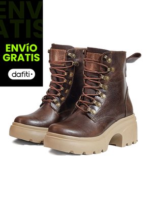 Bota En Cuero Mujer Café Ocai Sierra