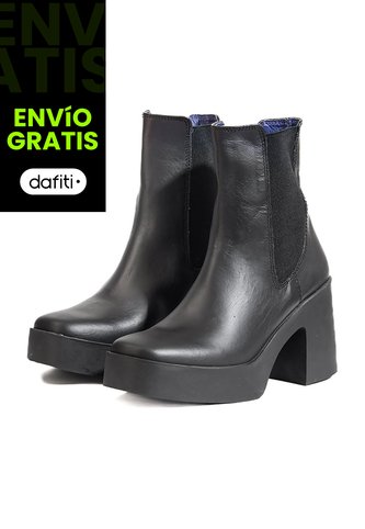 Bota En Cuero Mujer Negro Ocai Chelsea Ocai