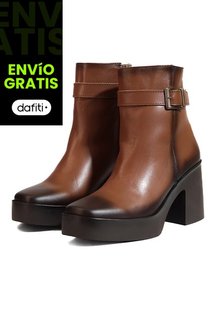 Botines Cuero Mujer Café Ocai Cintia