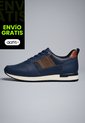 Tenis Cuero Para Hombre Azul Con Diseño Sofisticado Harrow de Ocai