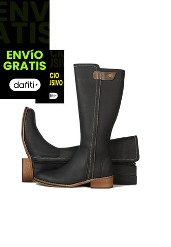 Botas Cuero Mujer Negro OCAi EKV05 Ocai