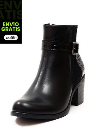 Botín Cuero Mujer Negro Ocai Danna 001 Ocai