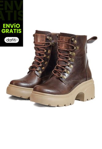 Bota En Cuero Mujer Café Ocai Sierra Ocai