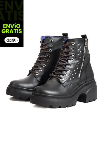 Bota En Cuero Mujer Negro Ocai Rebel Ocai