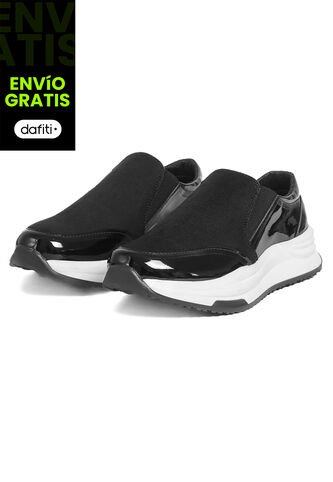 Tenis Slip On Mujer Negro Ocai Malu2 Ocai