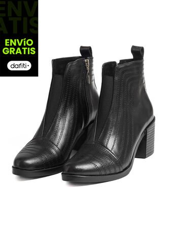 Botín Cuero Mujer Negro Ocai Jackie Ocai