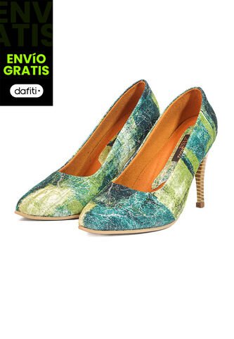 Tacon Verde Estampado Ocai Adela Ocai