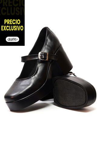 Zapatos Tacón Cuero Mafalda Negro Ocai Ginebra 001 Ocai