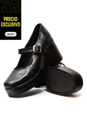 Zapatos Tacón Cuero Mafalda Negro Ocai Ginebra 001