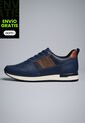 Tenis Cuero Para Hombre Azul Con Diseño Sofisticado Harrow de Ocai