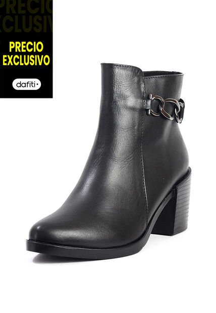 Bota Mujer Cuero Negro OCAi Abigail