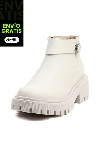 Bota Cuero Casual Blanco Hueso Ocai Alice Ocai
