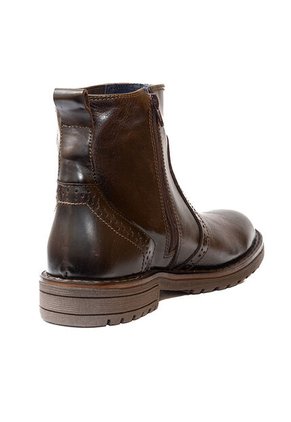 Botas Chelsea Cuero Genuino Hombre Café Oscuro Ocai B103