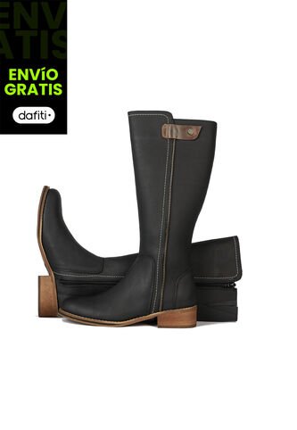 Botas Cuero Mujer Negro OCAi EKV05 Ocai