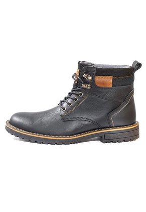 Botas Casuales Cuero Genuino Hombre Negro Carbón Ocai B102