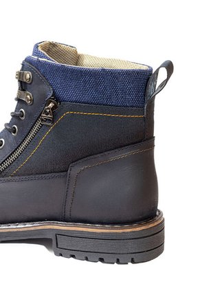 Botas Casuales Cuero Genuino Hombre Azul Marino Ocai B104