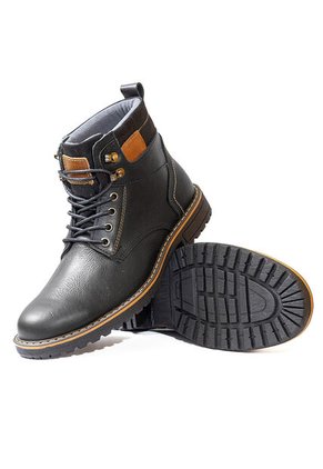 Botas Casuales Cuero Genuino Hombre Negro Carbón Ocai B102