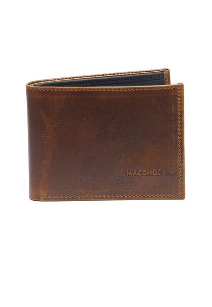Billetera Cuero Para Hombre Miel MCND01