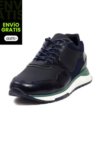 Tenis Cuero Hombre Azul Ocai Atlanta 001 Ocai