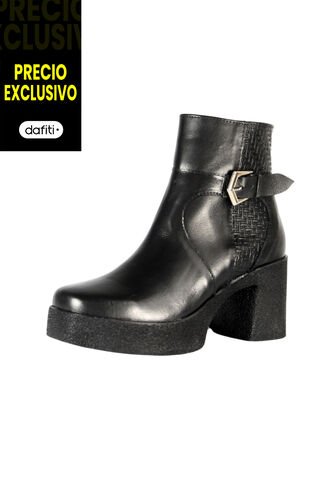 Botines Cuero Mujer Negro Ocai Zaira 001 Ocai