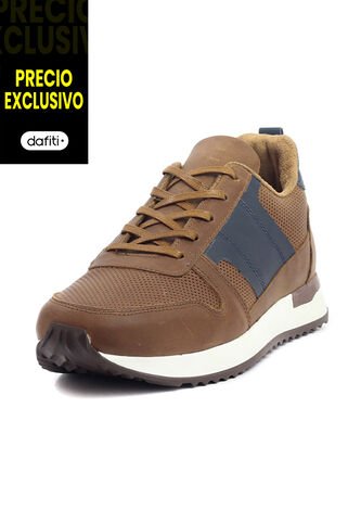 Tenis Cuero Hombre Café Ocai Ivan 001 Ocai