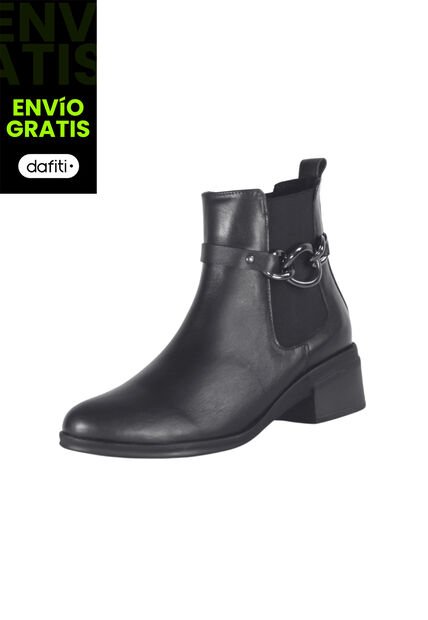 Botines Cuero Mujer Negro Ocai Mya 001