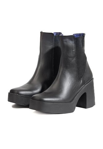 Bota En Cuero Mujer Negro Ocai Chelsea Ocai