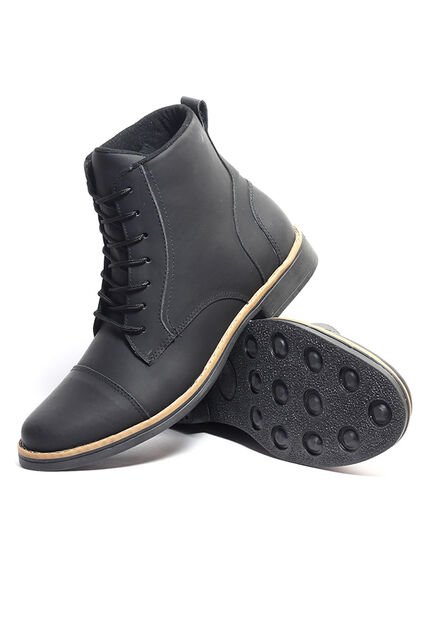 Bota Hombre Cuero Negro OCAi Frank