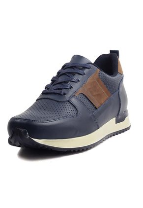 Tenis Cuero Azul Ocai Ivan 001