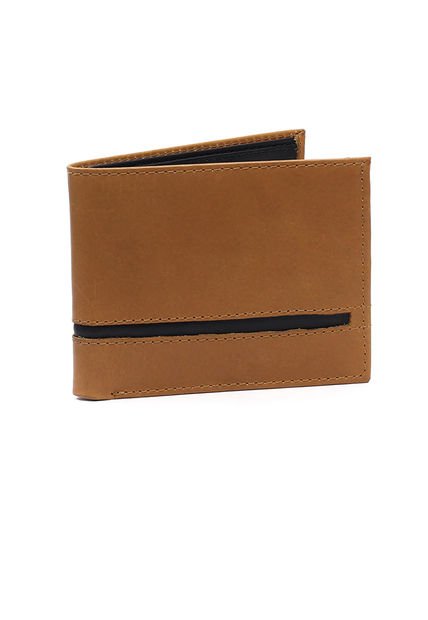 Billetera Cuero Para Hombre Miel OCAi MCD02