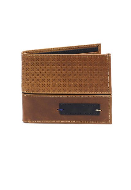 Billetera Cuero Para Hombre Miel OCAi MCD03