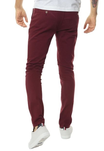 Pantalon vinotinto online hombre