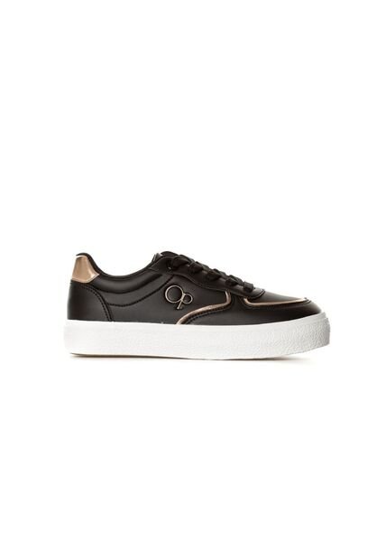 Tenis Ocean Pacific Veruna Para Mujer Color Negro Y Dorado