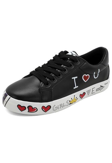 Tenis Lifestyle Negro-Multicolor Ocean Pacific Linoa M2